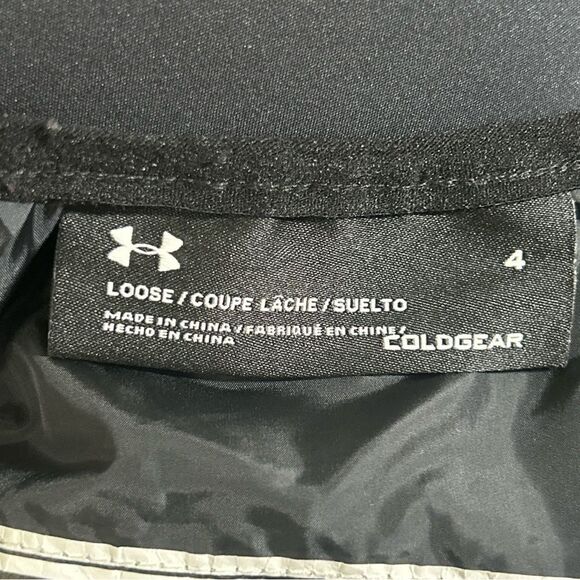 Under Armour Kids Size 4 Black Cold gear  Snow Bibs Zip Front Velcro Top - Picture 13 of 16